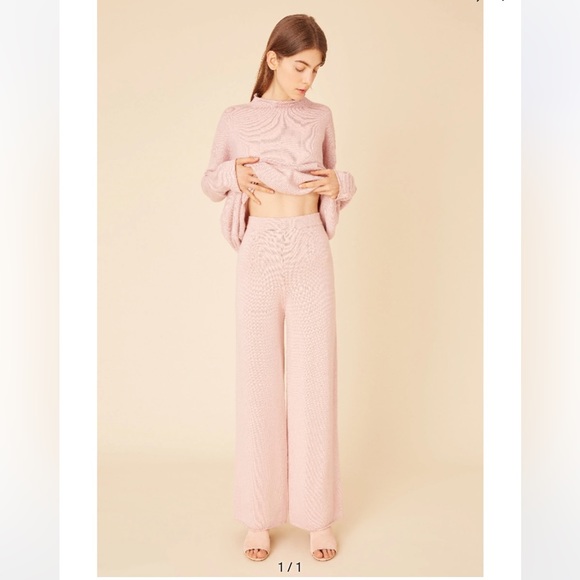 Mansur Gavriel | Alpaca Silk Knitted Pant - Rosa - Picture 3 of 10